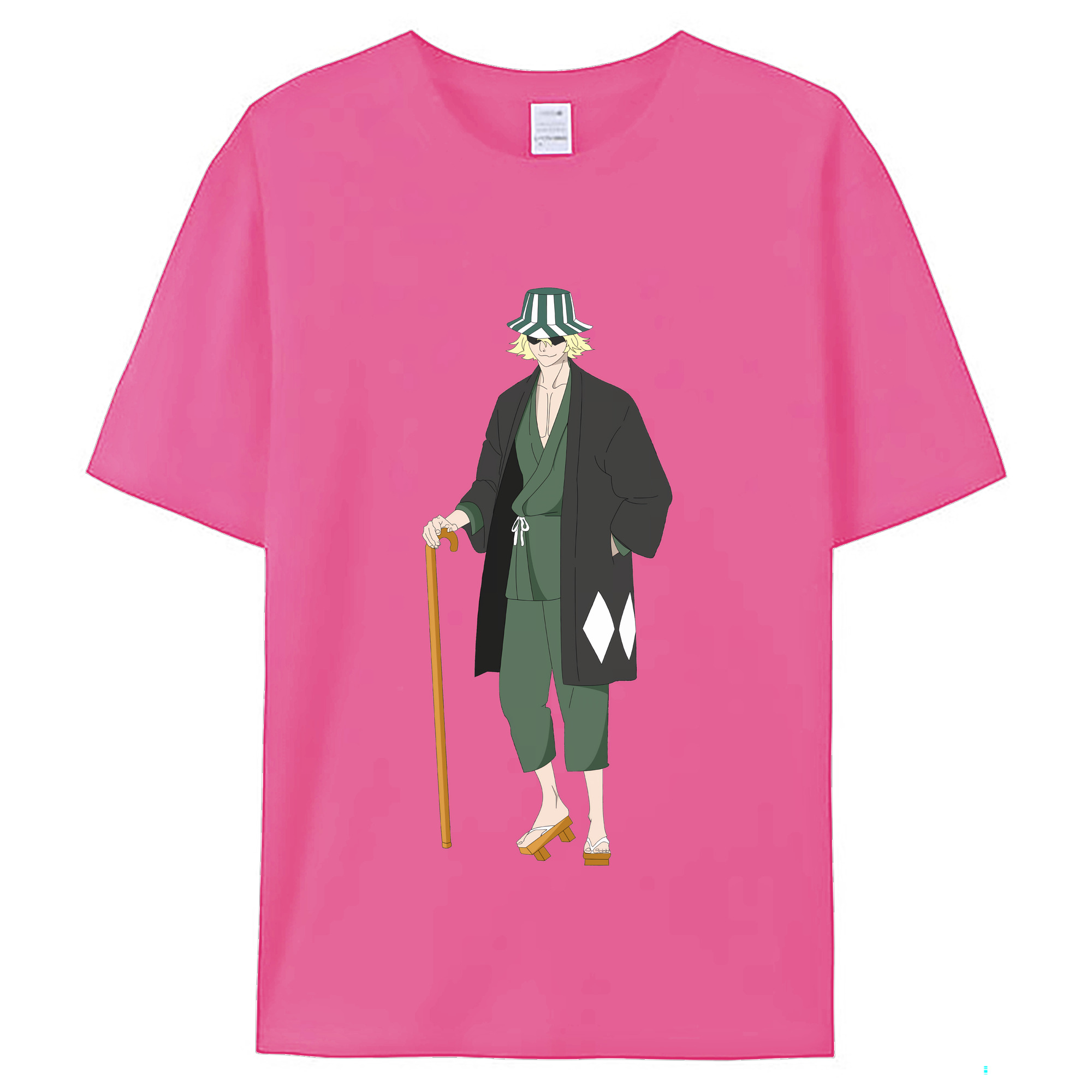 （画像用） "ブリーチ 浦原 喜助（うらはら きすけ） BLEACH Urahara Kisuke " レディースカジュアルプリントTシャツ（綿100％）